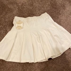 💗White pleaded skirt